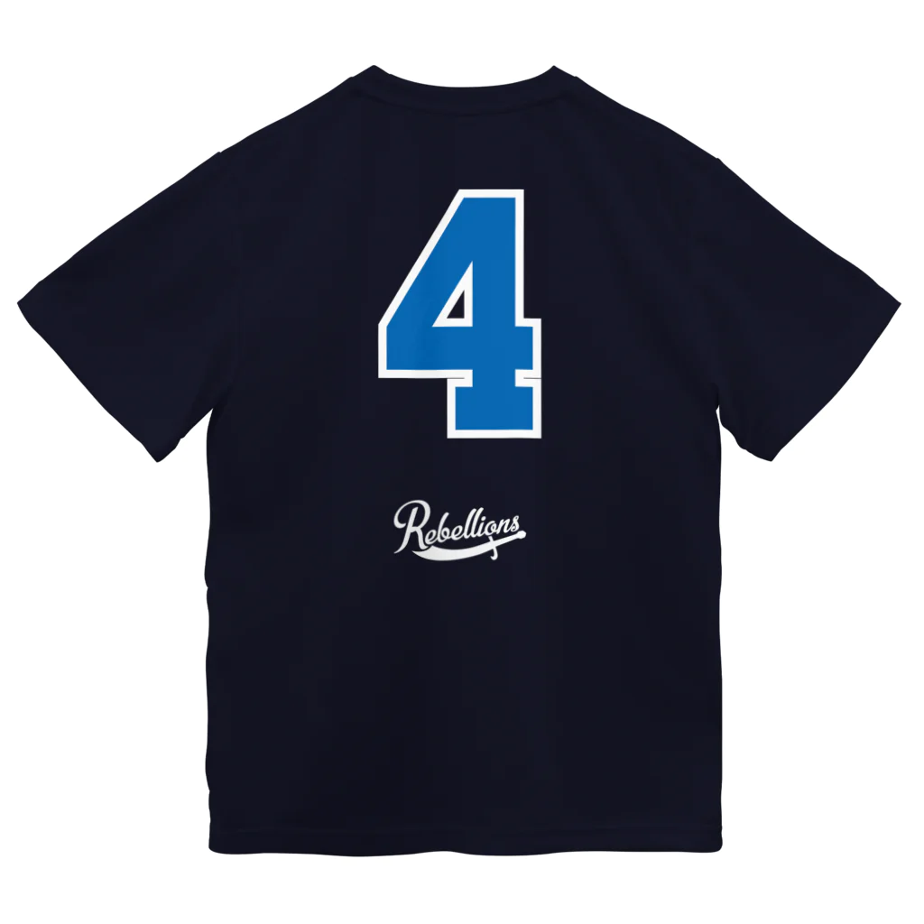 Rebellions BaseballのNumber T-shirt【4】 ドライTシャツ