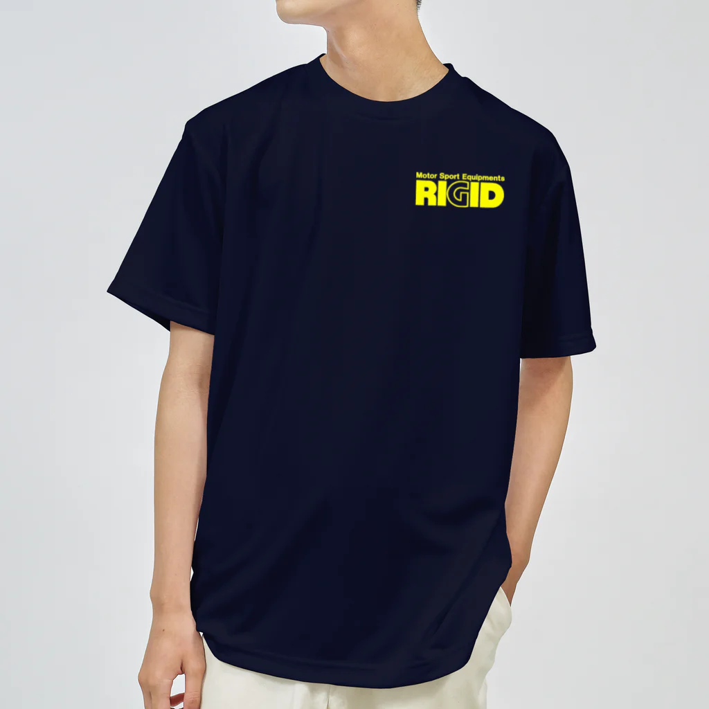 リジット・モータースポーツのRIGID透過黄ロゴ Dry T-Shirt