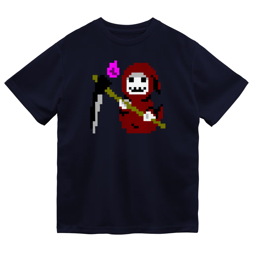 ナチュラルサトシのめへのドット絵 死神 ドライTシャツ