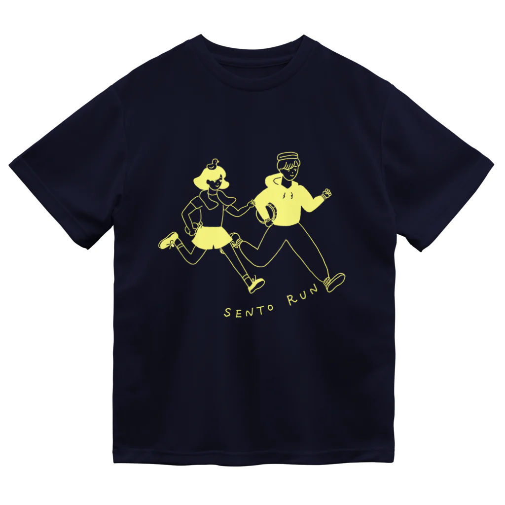 銭湯ラン.comの銭湯ランTシャツ ネイビー Dry T-Shirt