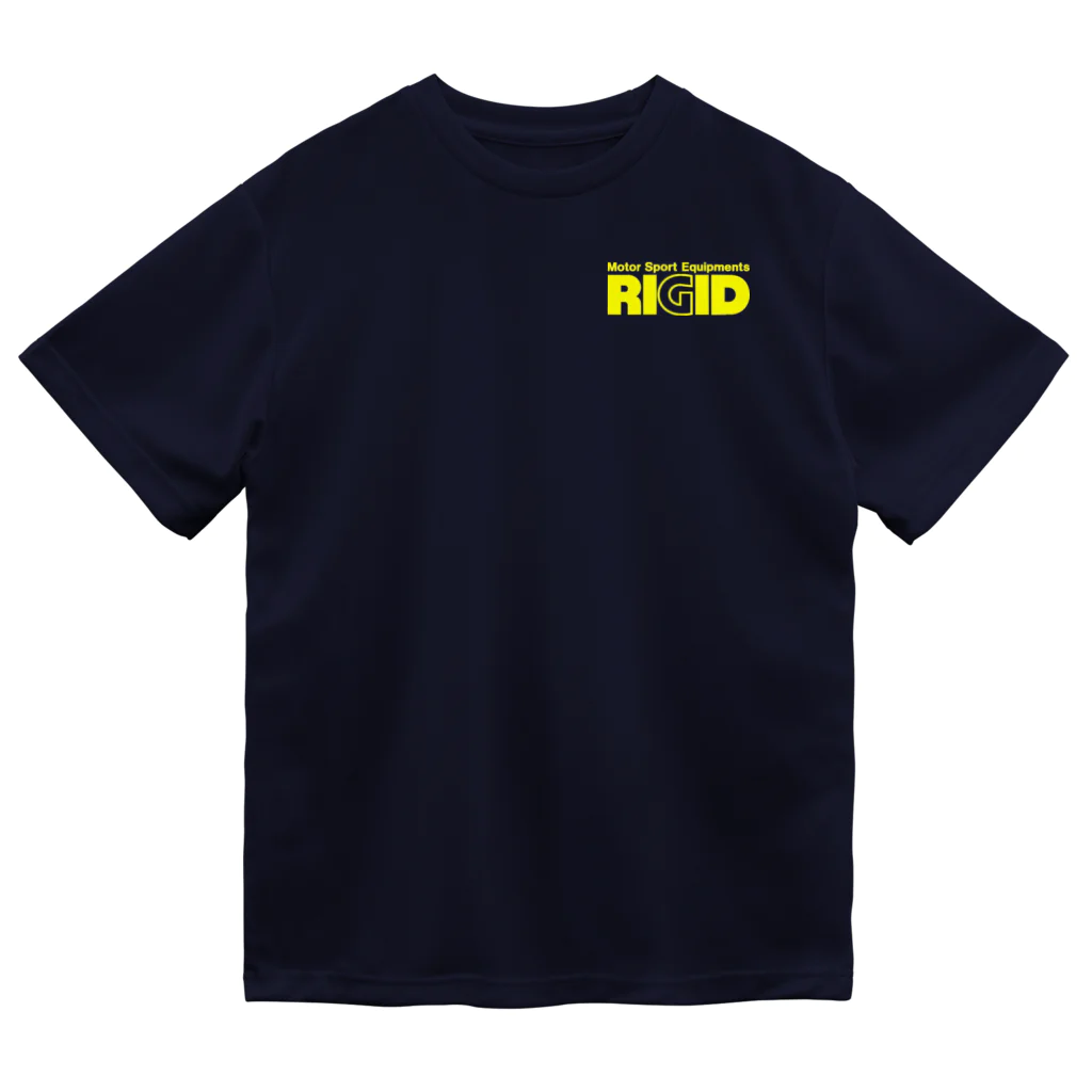 リジット・モータースポーツのRIGID透過黄ロゴ ドライTシャツ