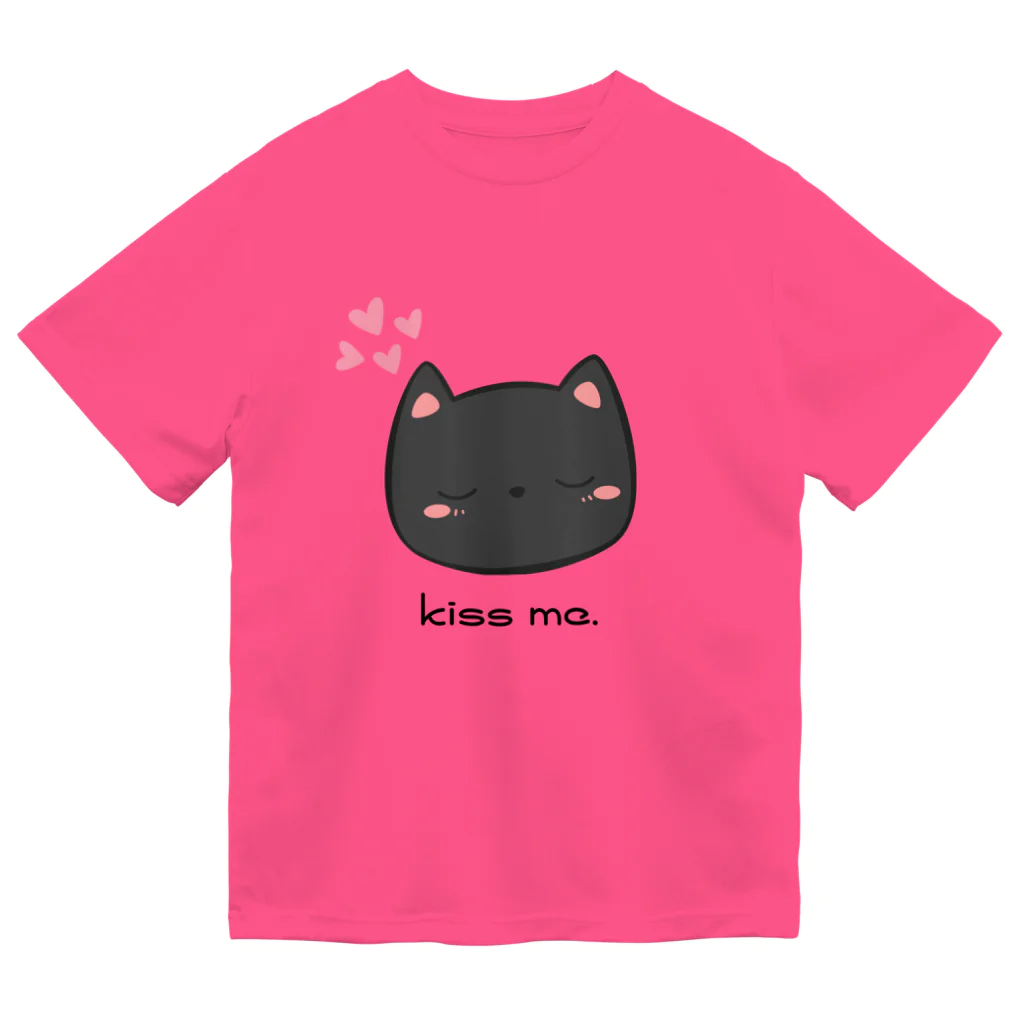 笑う犬のTシャツ屋さんのKiss待ち顔のネコ Dry T-Shirt