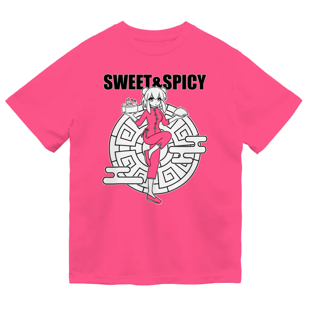 SWEET＆SPICY 【 すいすぱ 】ダーツの好吃。（美味しいよ）　ロゴ有 Dry T-Shirt