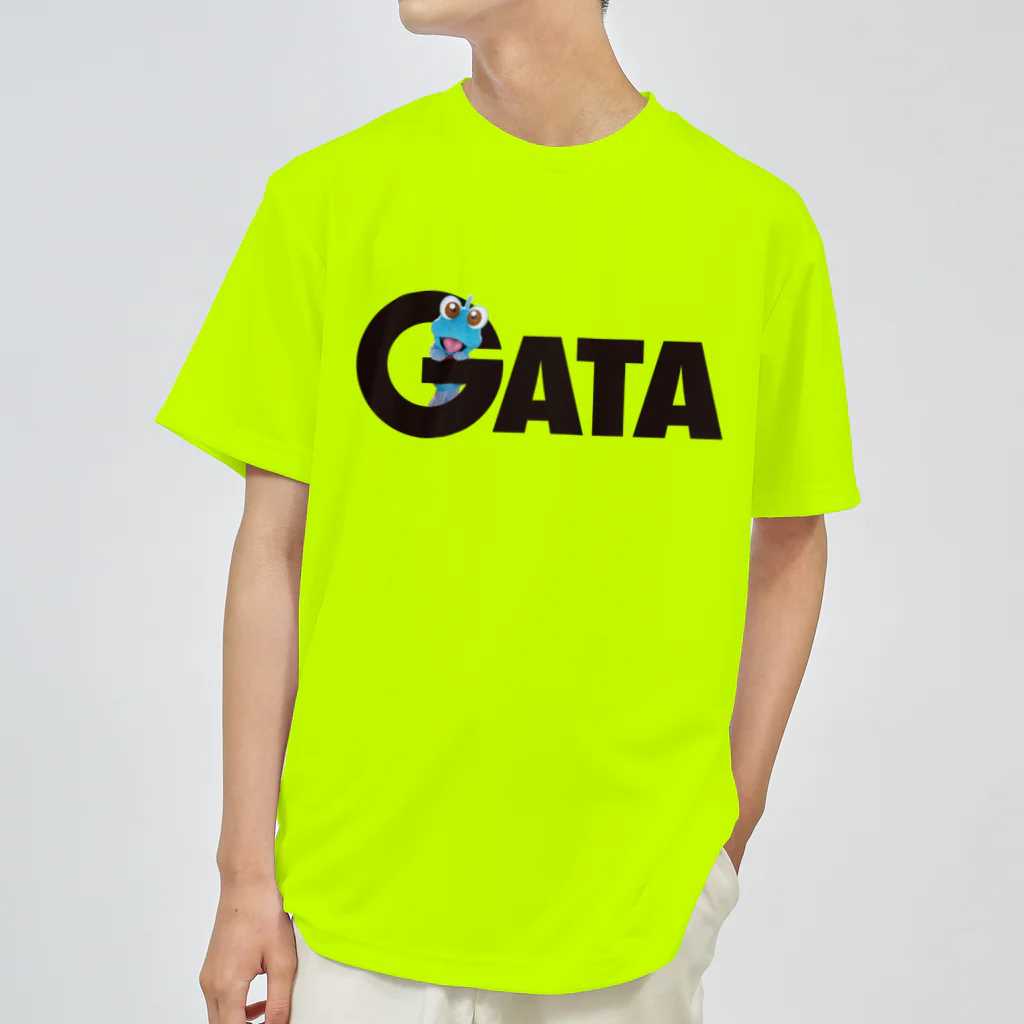 有明ガタァ商会のGATAロゴ【黒】 ドライTシャツ