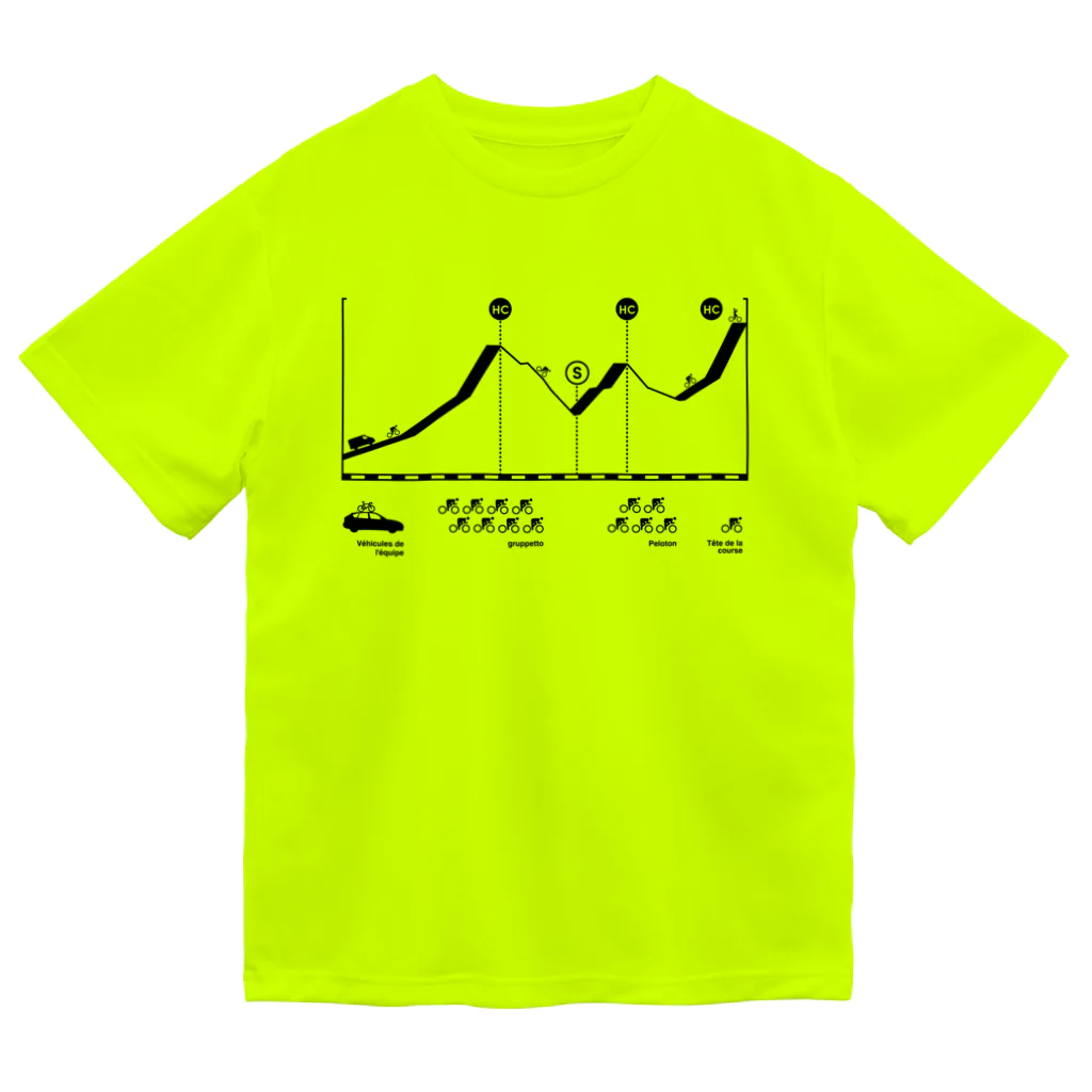 Amateur Academyの超級山岳T（印刷色：ブラック）  ドライTシャツ