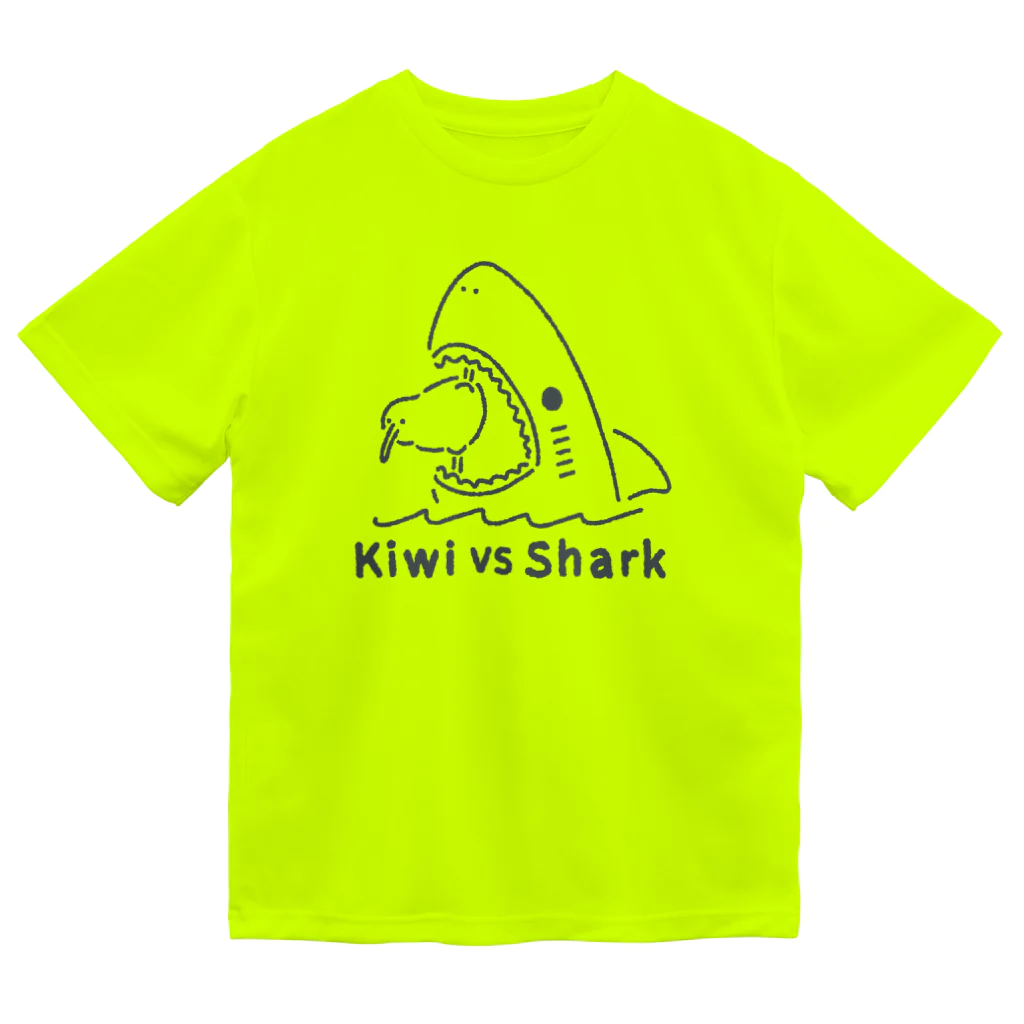 サメ わりとおもいのキーウィVSサメ ドライTシャツ