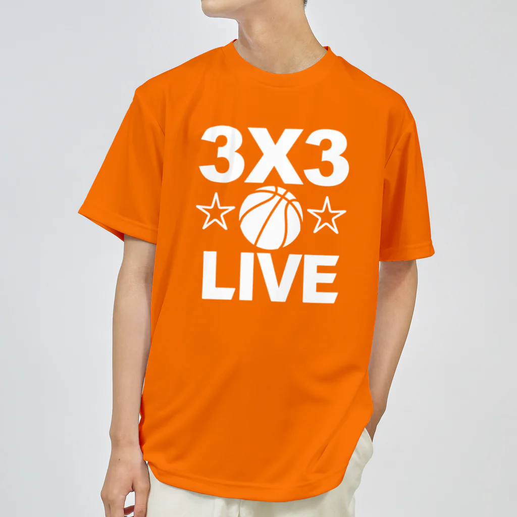 sports_tower スポーツタワーの3x3・白・スリーエックススリー・3人制バスケ・Tシャツ・アイテム・グッズ・ストリートバスケ・バスケットボール・スピーディーなバスケ・1試合10分間の21点ノックアウト・スポーツ・有望 Dry T-Shirt