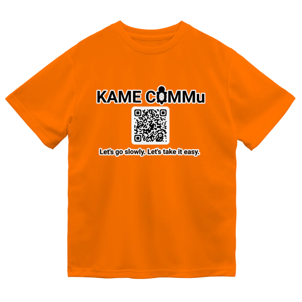 かめこみゅストアのKAME COMMu シンプルロゴ&QR ドライTシャツ