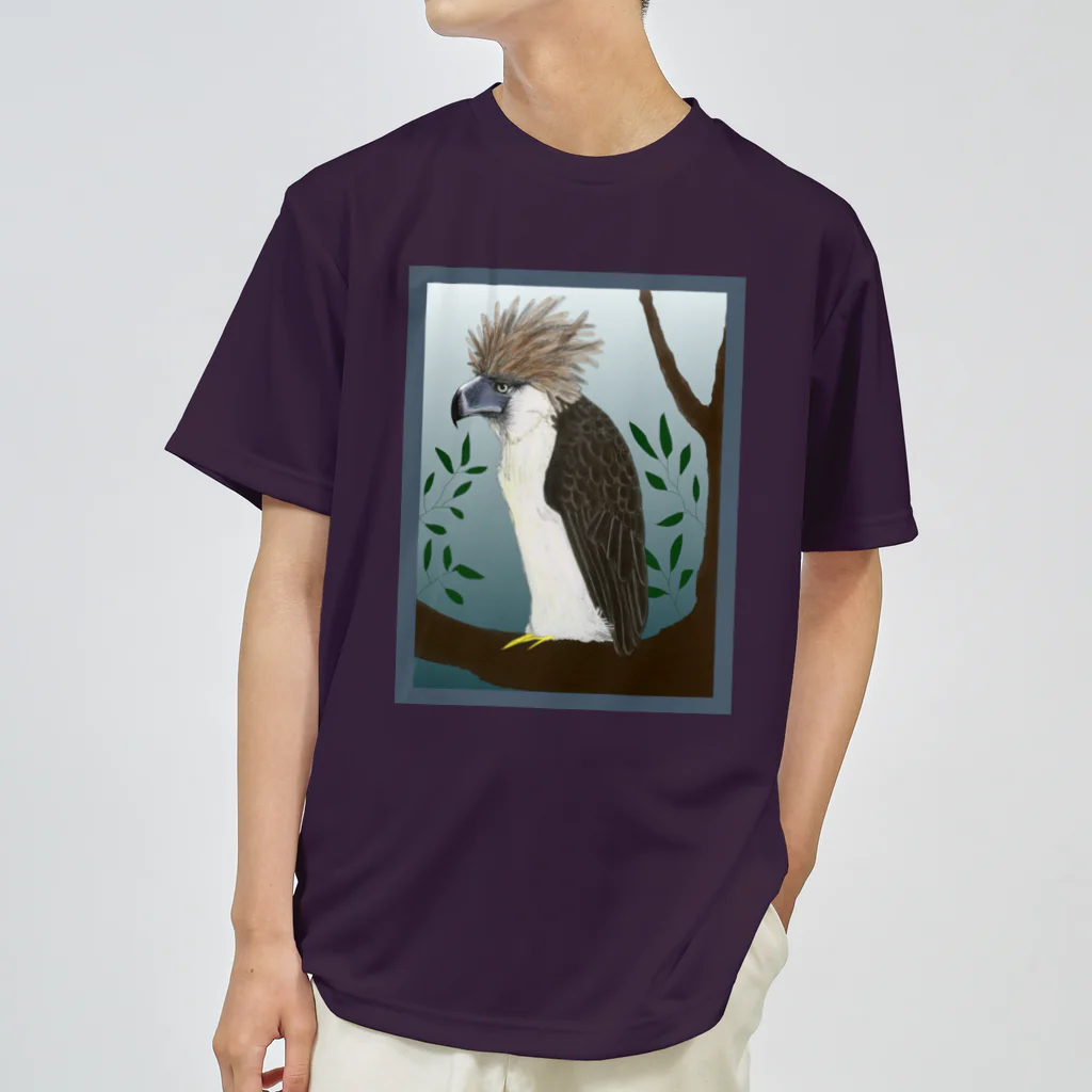 Sea of Grassの遠くを見るフィリピンワシ ドライTシャツ