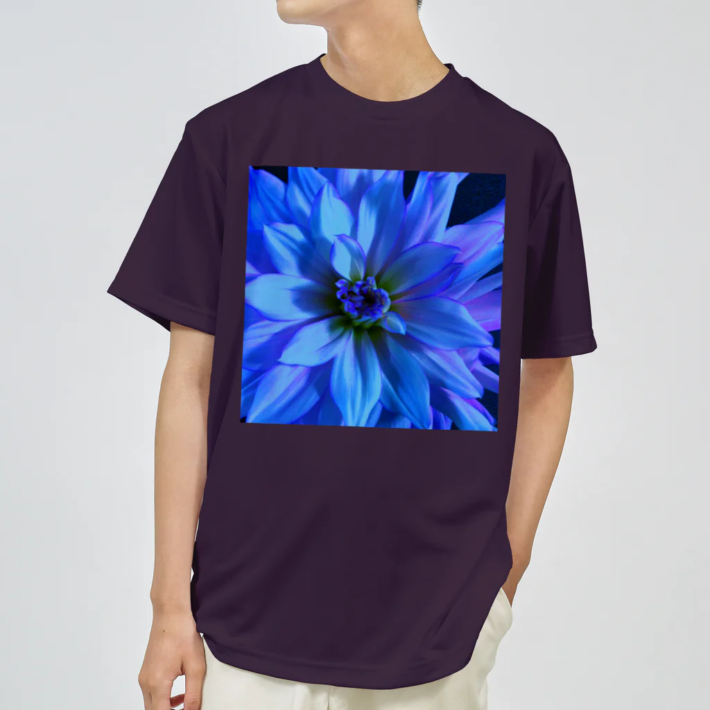 ArtWillのダリア(ブルー) ドライTシャツ