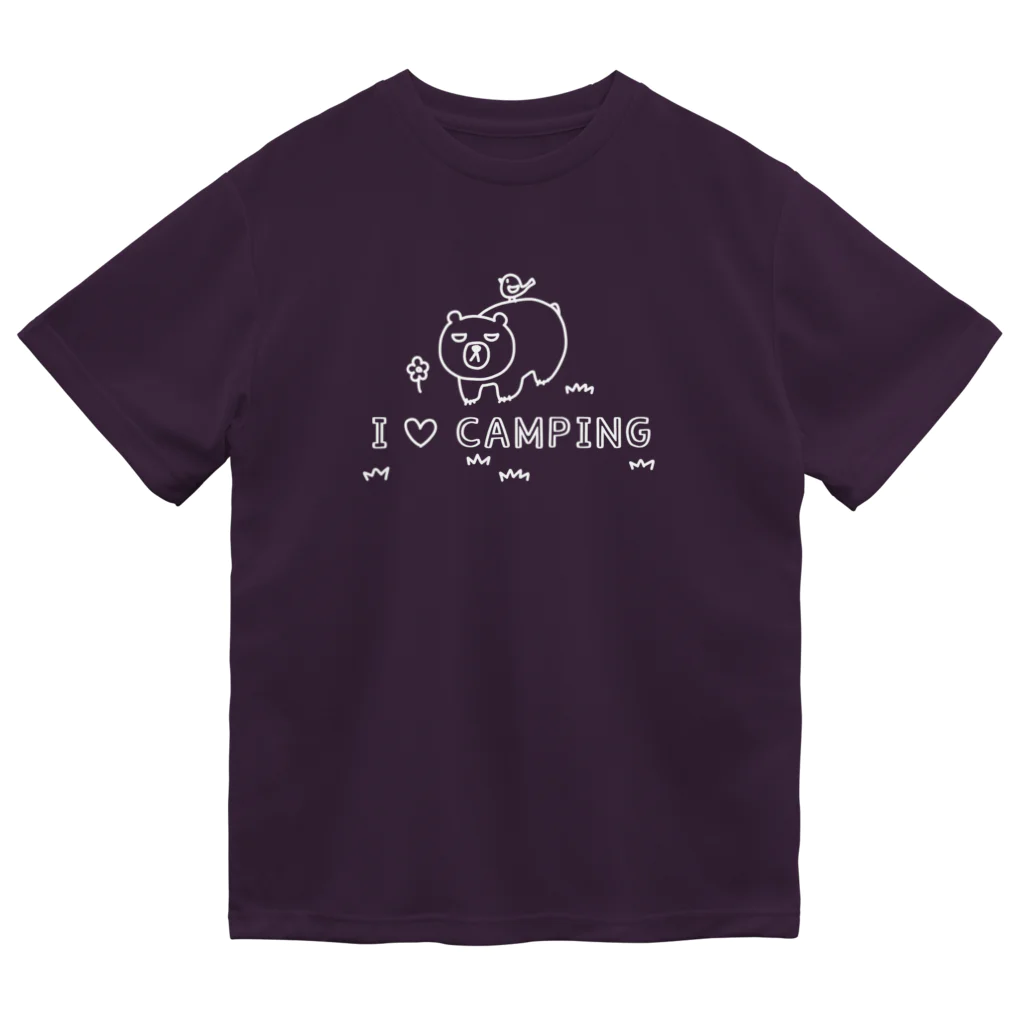 あふろっち商店のI LOVE CAMPING（白） ドライTシャツ