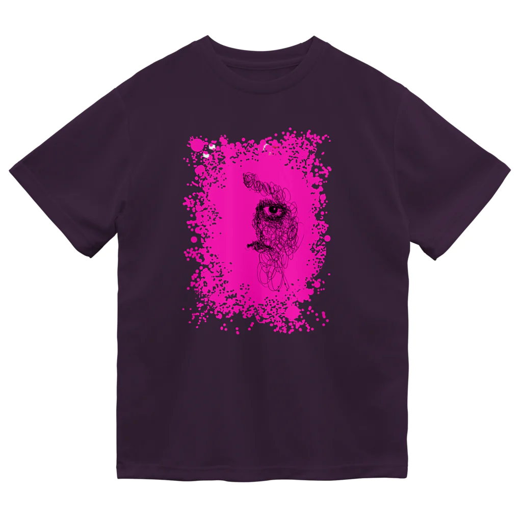 工房ＨＡＮＺＯＵのラフ画 No.2 PINK ドライTシャツ