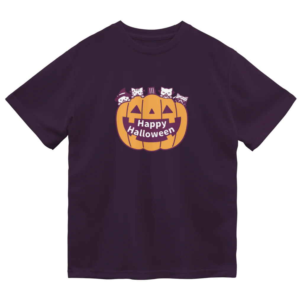 あずき缶の4匹の猫のハロウィーン Dry T-Shirt