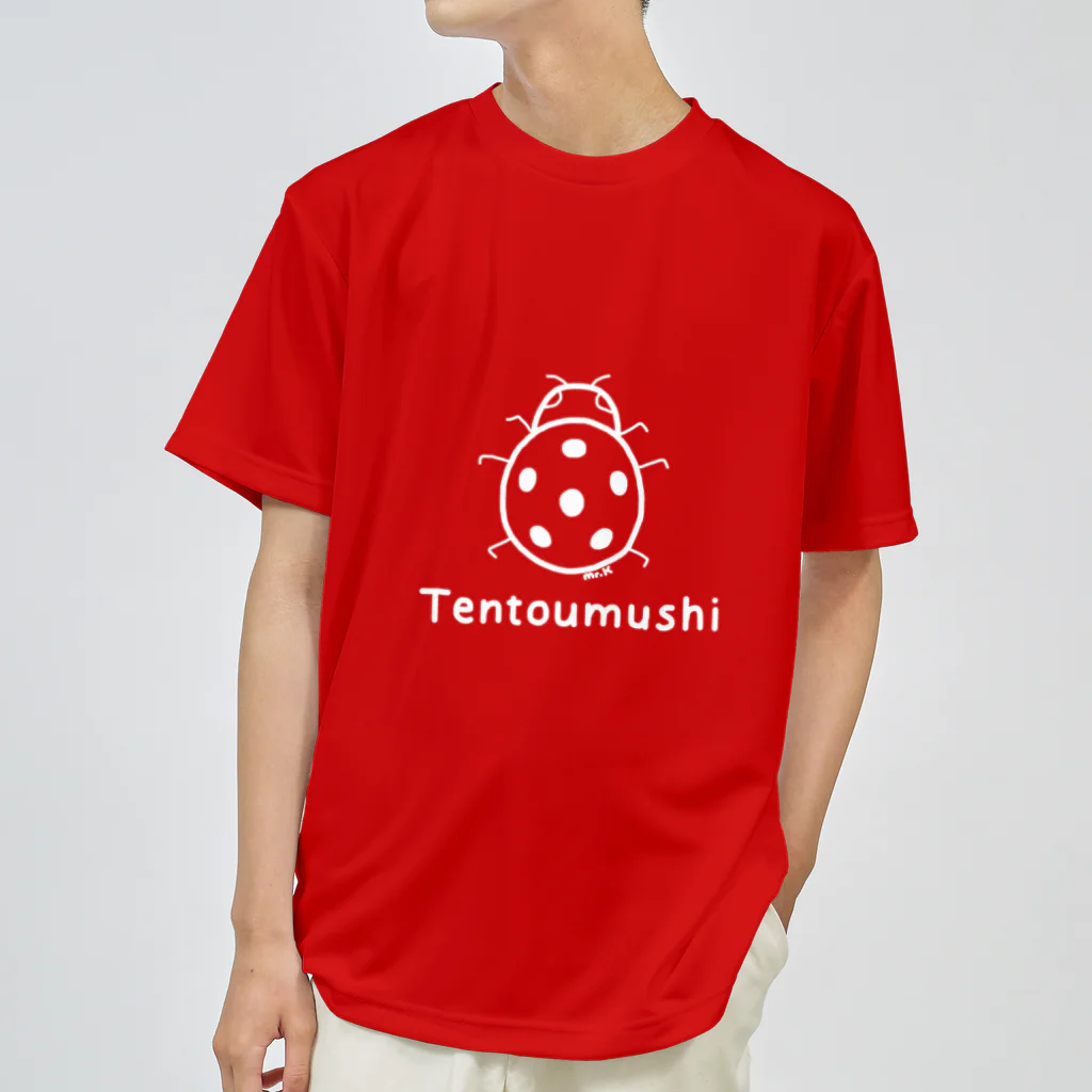 MrKShirtsのTentoumushi (てんとう虫) 白デザイン ドライTシャツ