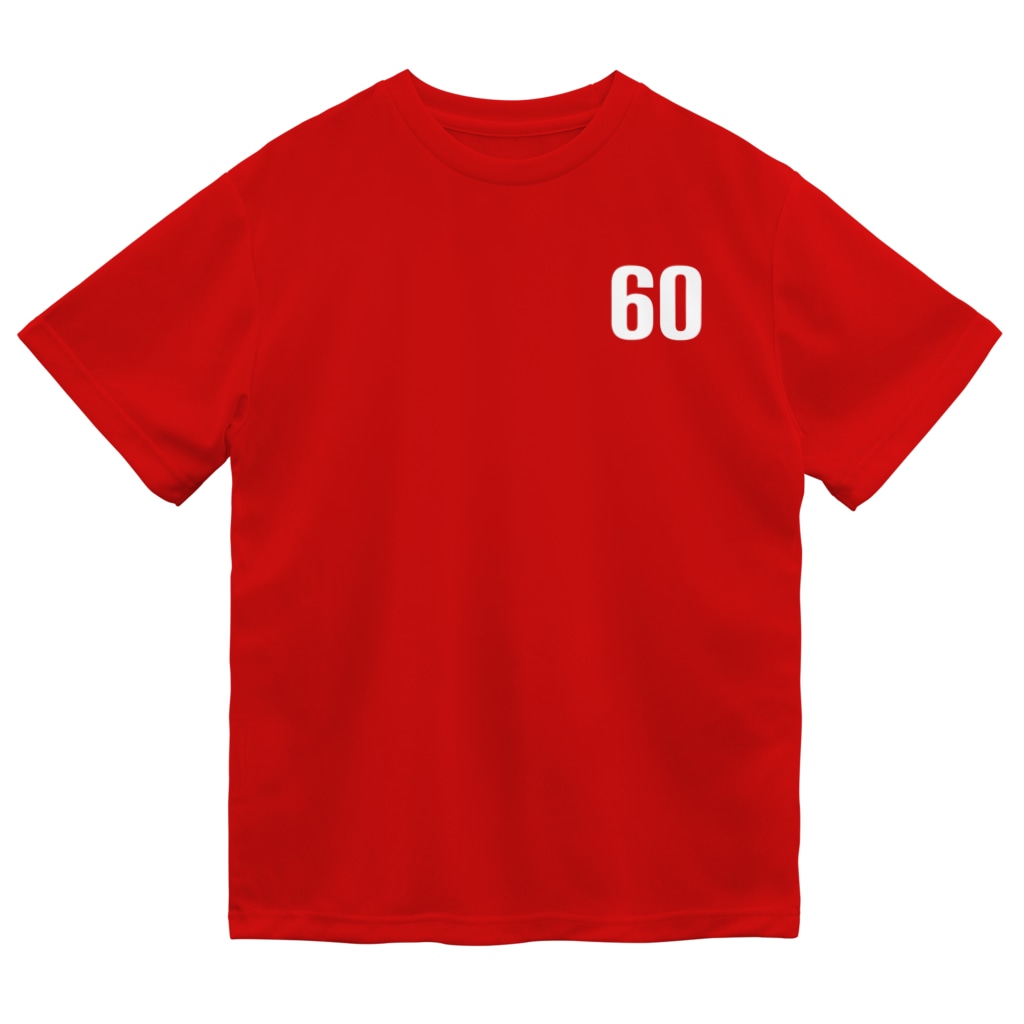 kg_shopの[☆両面] 還暦祝いTシャツ【視力検査表パロディ】 Dry T-Shirt