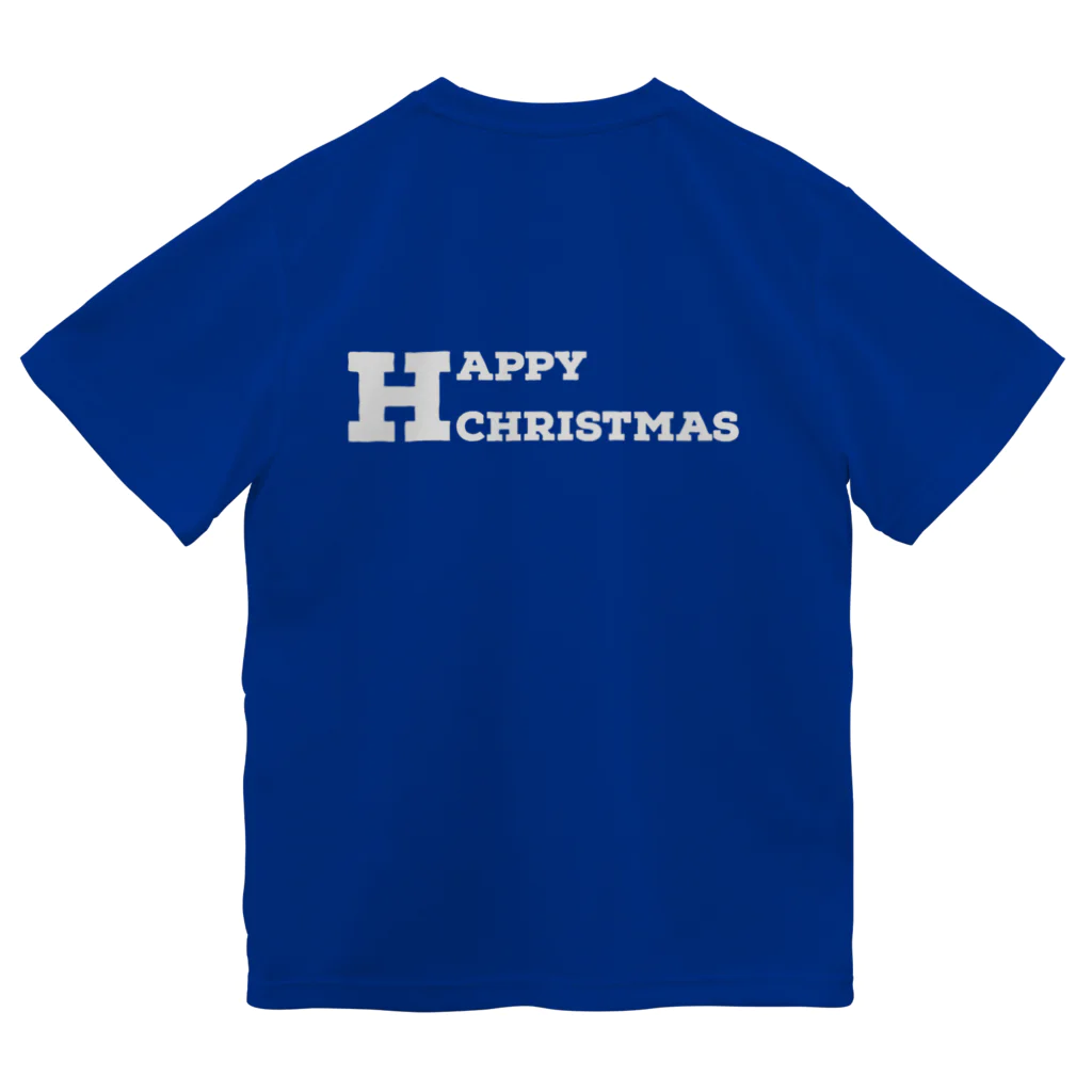 月夜のタツノオトシゴのHappy Christmas Dry T-Shirt