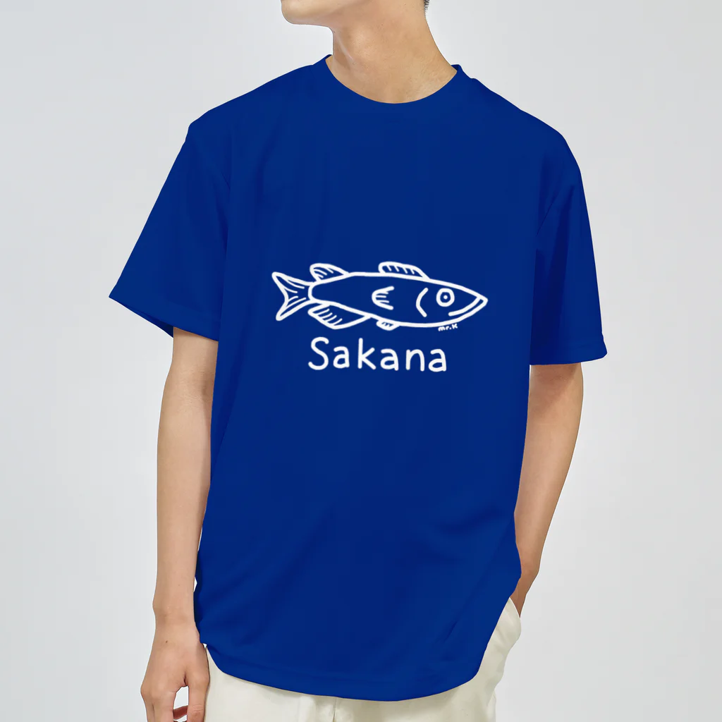 Sakana (魚) 白デザイン / MrKShirtsのドライTシャツ通販