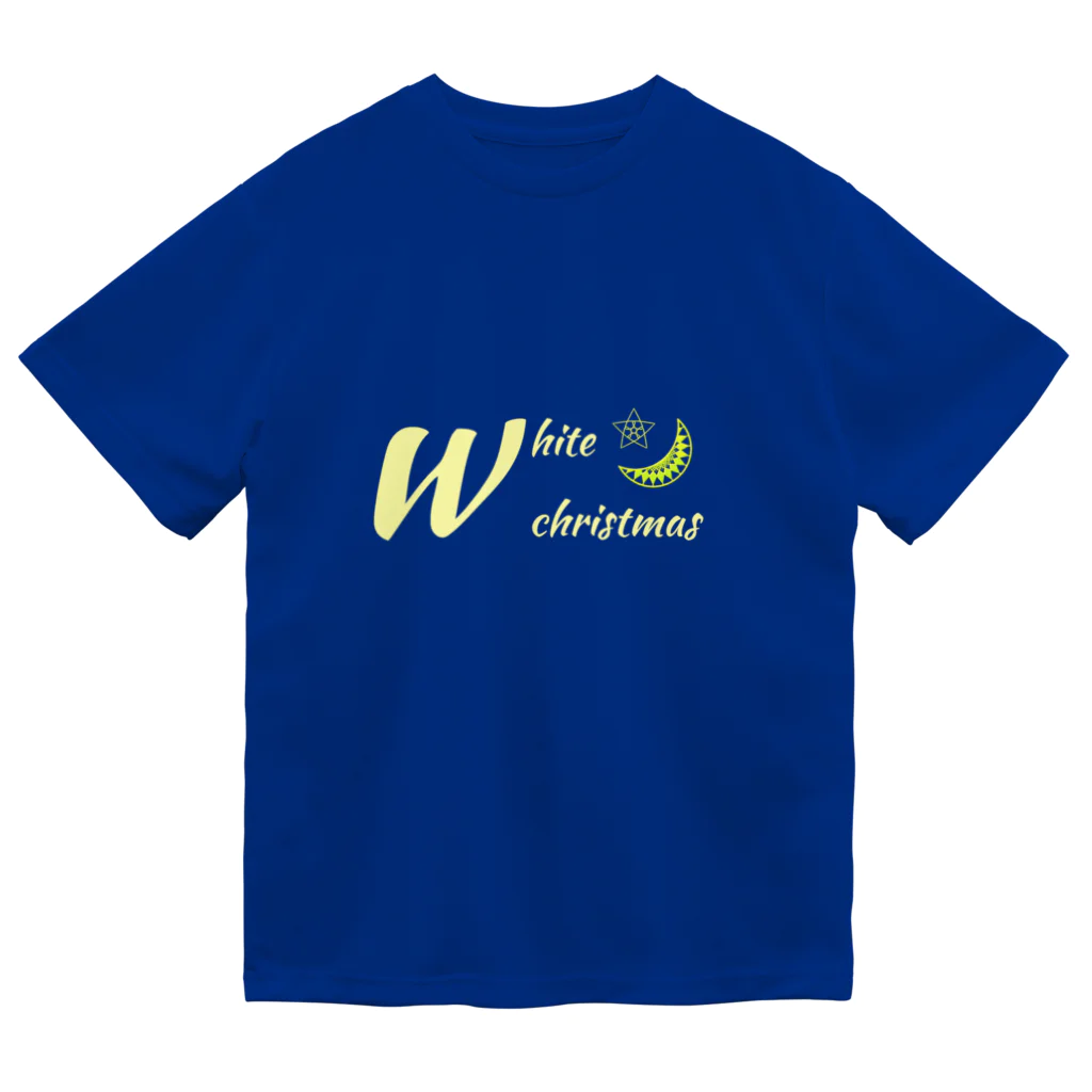 月夜のタツノオトシゴのwhite christmas ドライTシャツ