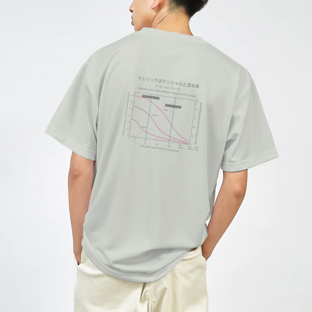 農業タノしきラジオ｜ポッドキャスト の胸 NOGYO TANOSHIKI RADIO/背中 土壌水分曲線・水ポテンシャルΨm Dry T-Shirt