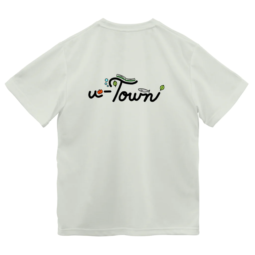 CHIYONの【バッグプリント】u-Town(ユーターン)ロゴ ドライTシャツ