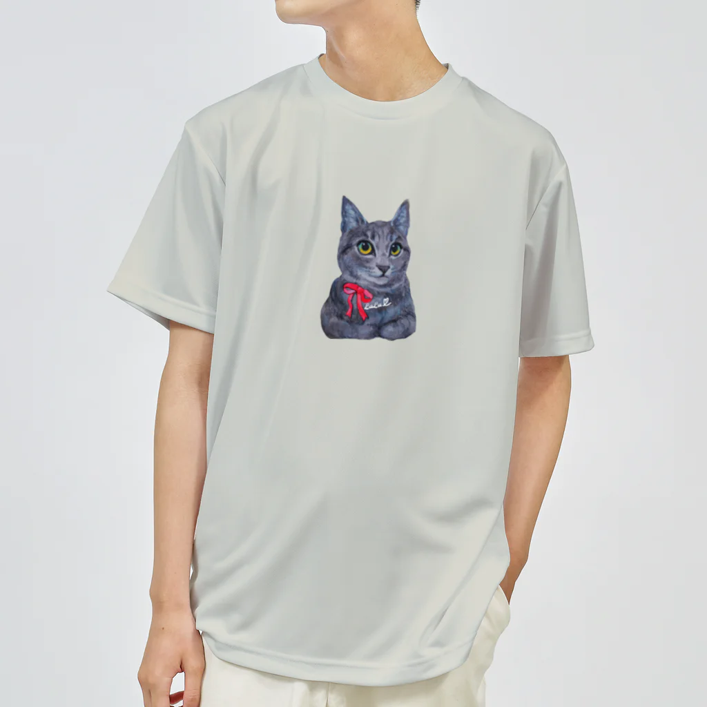 harupink🌸ペット似顔絵illustの水彩画にゃんこ ドライTシャツ