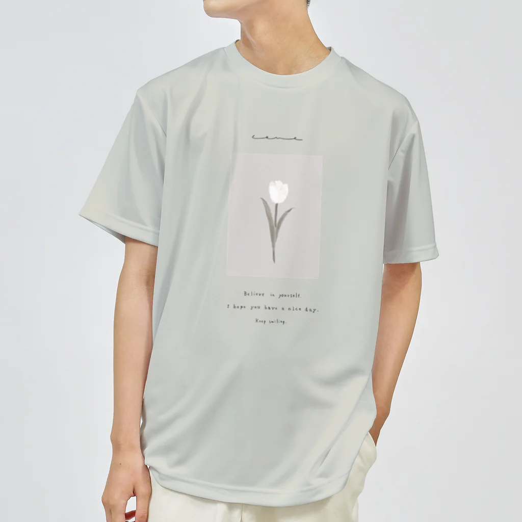 rilybiiのpeach belly milk tea × sugar Tulip* Message Dry T-Shirt