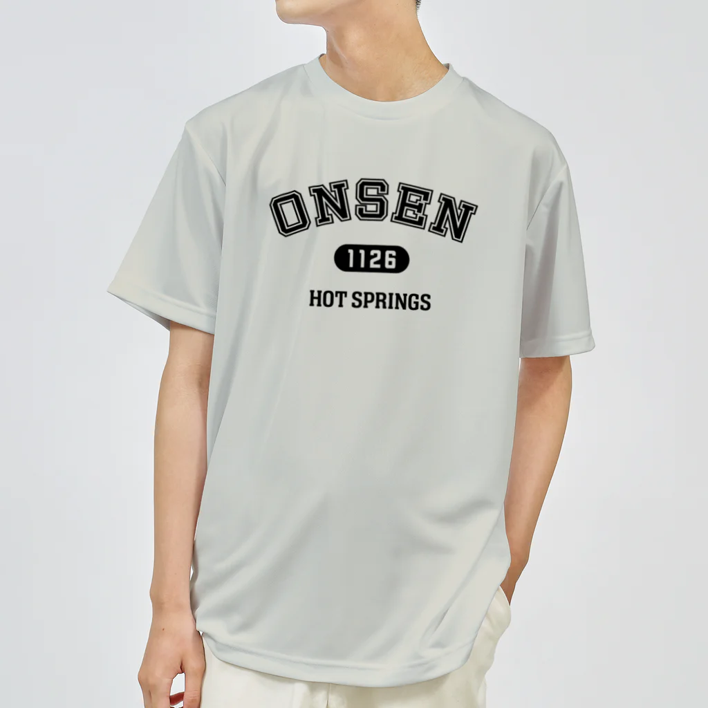 kg_shopのONSEN (ブラック) ドライTシャツ