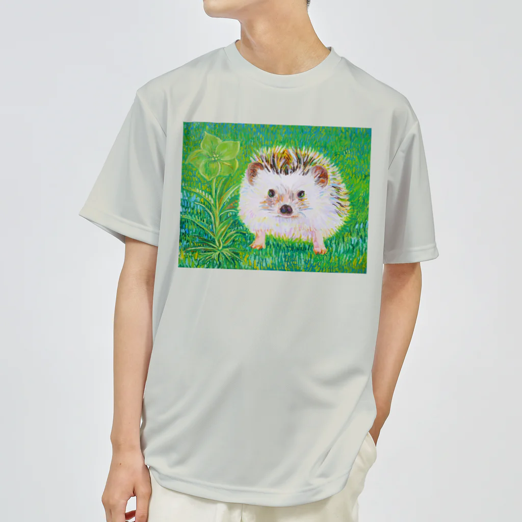 せど はるなのSUZURI shopの緑の花 Dry T-Shirt