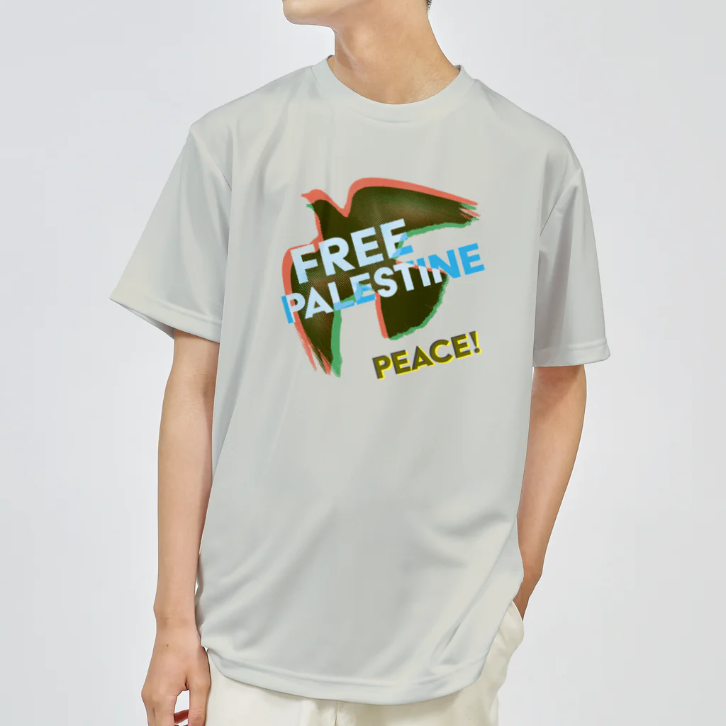 otemochanの【パレスチナ連帯】PEACE ドライTシャツ