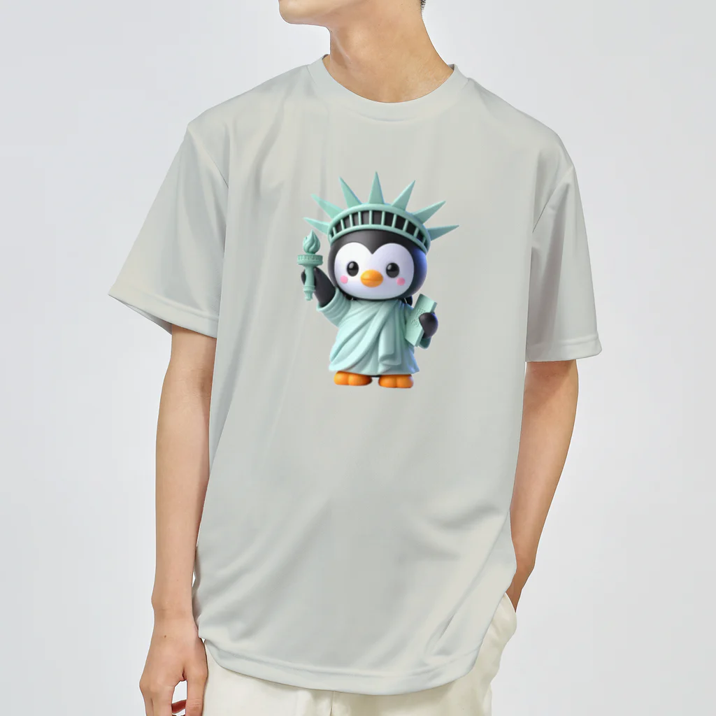 JUPITERの自由のペンギン像 ドライTシャツ