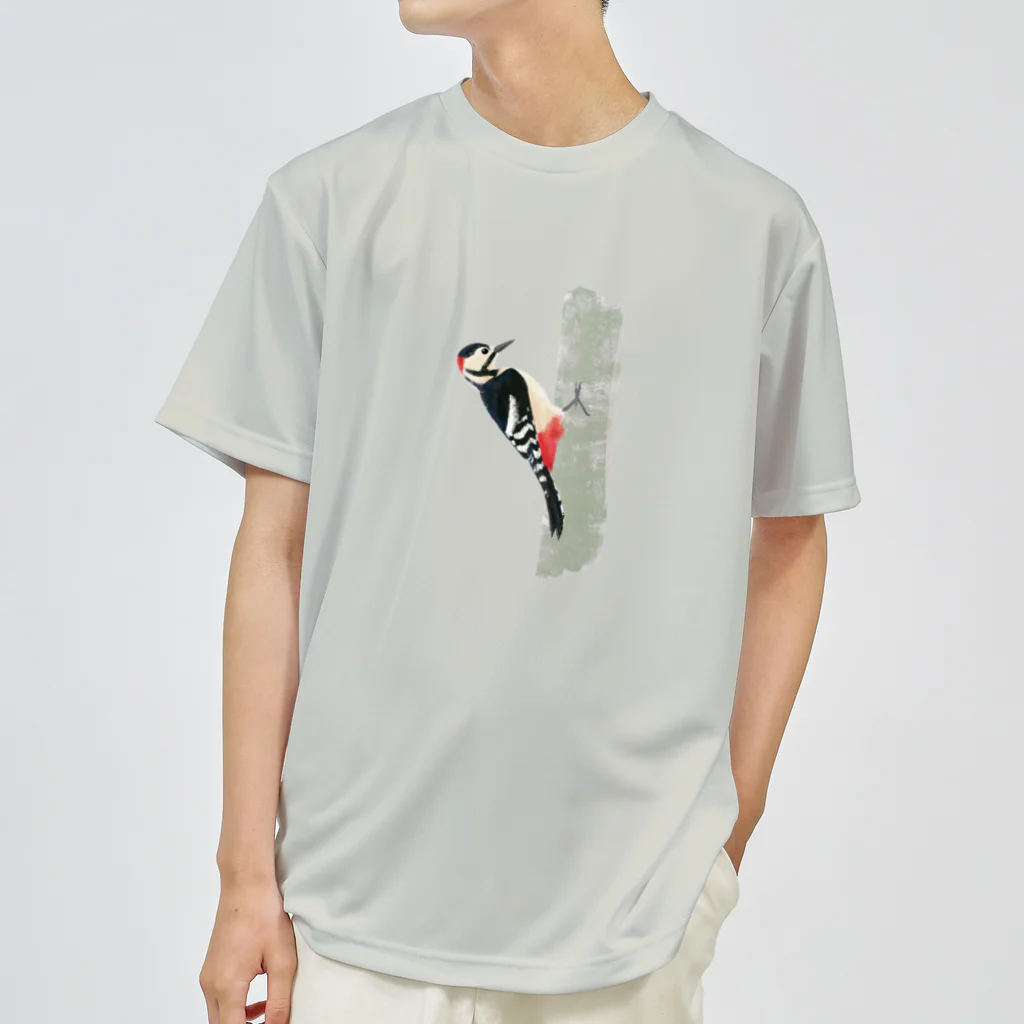 piro piro piccoloのアカゲラ Dry T-Shirt