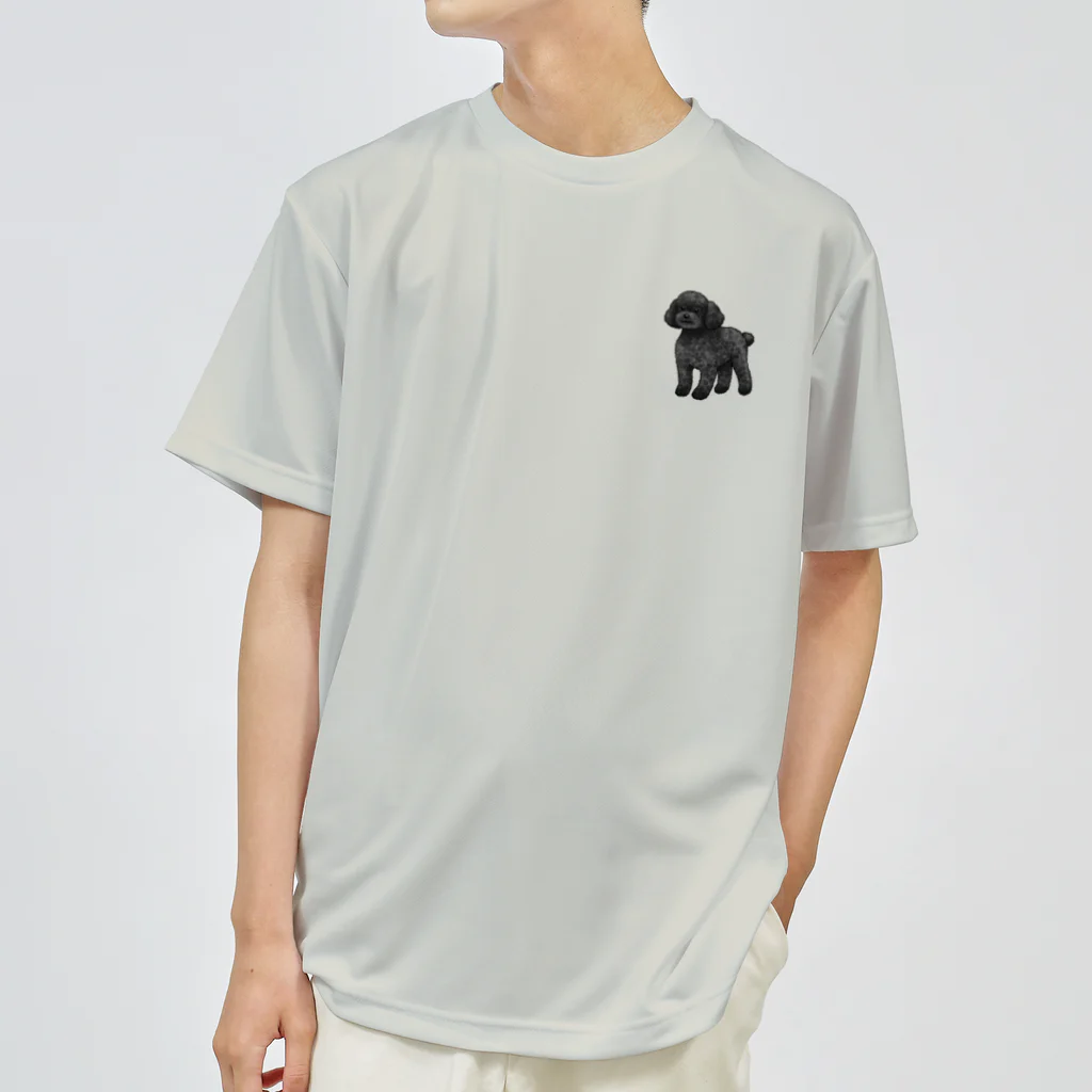 chippokeのトイプードル ブラック・小 Dry T-Shirt