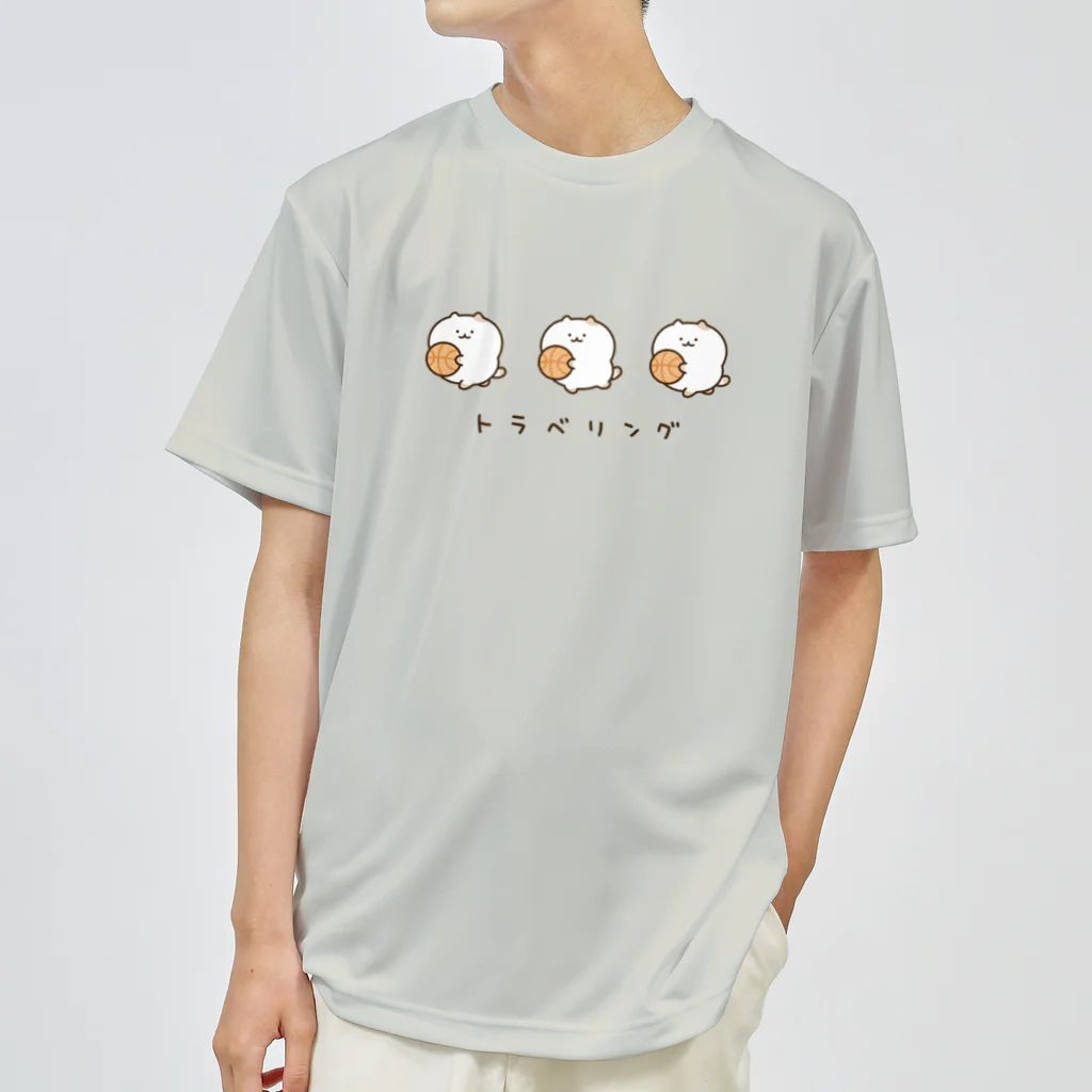 かやぬゆみのトラベリングねこ（ドライ淡T） ドライTシャツ