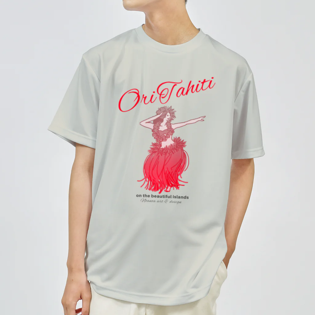 Noa Noa Art ＆ Designのオリ・タヒチ｜Tahitian Dance 03（レッド） ドライTシャツ