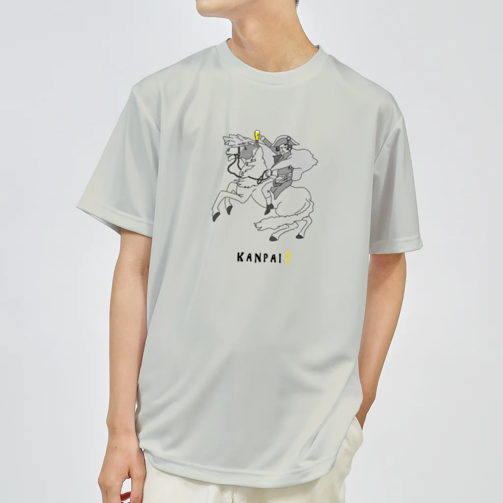 ビールとアート TM-3 Designの偉人 × BEER（ナポレオン）黒線画 Dry T-Shirt