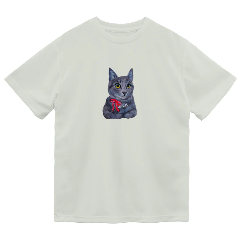 harupink🌸ペット似顔絵illustの水彩画にゃんこ ドライTシャツ