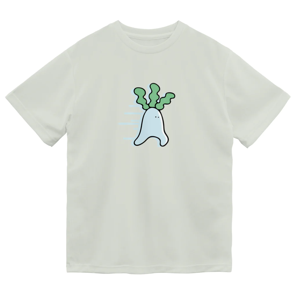 おばけ植物園のにげる大根 ドライTシャツ