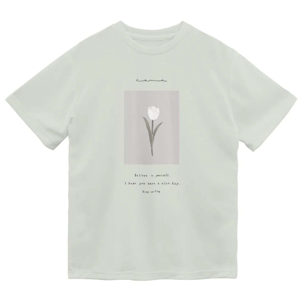 rilybiiのpeach belly milk tea × sugar Tulip* Message Dry T-Shirt