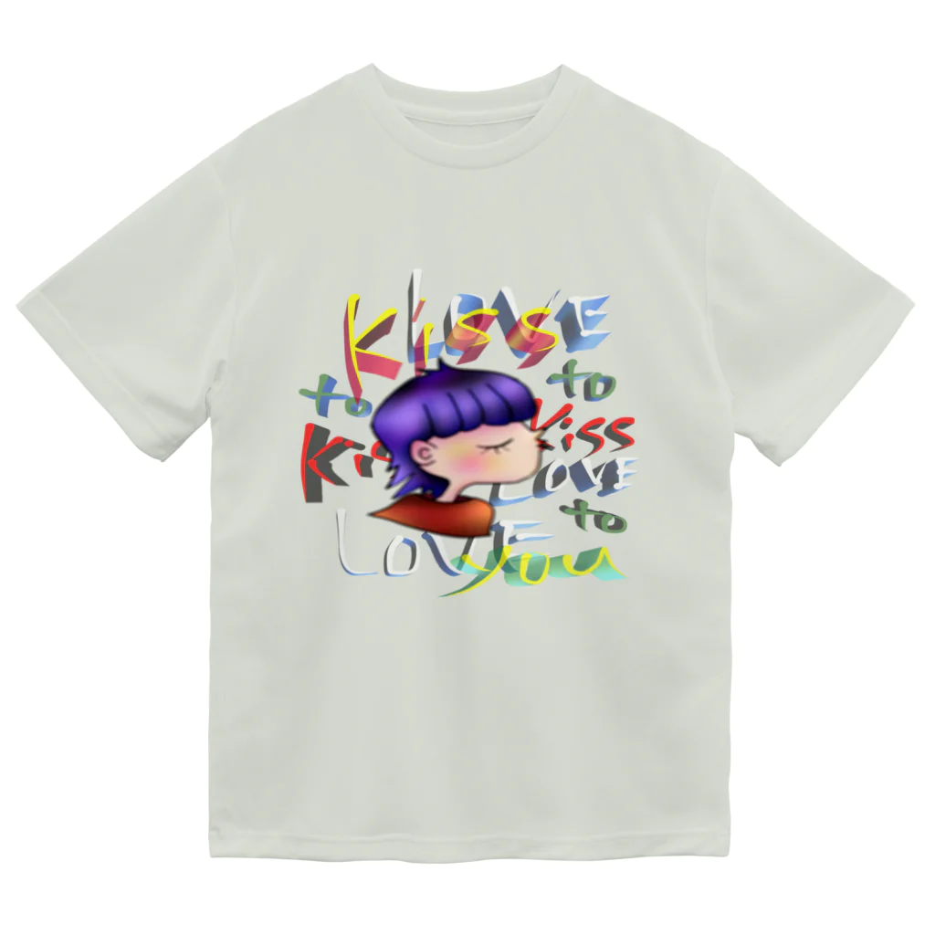 Divina AmoR-ART-のKiss you design  Dry T-Shirt