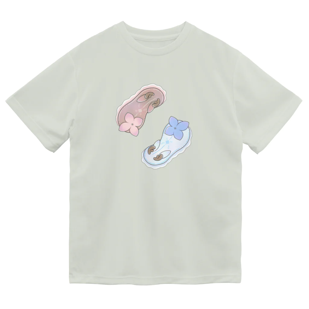 Jackalope Houseのツノアリウサギアジサイモドキウミウシ 2匹ver. Dry T-Shirt