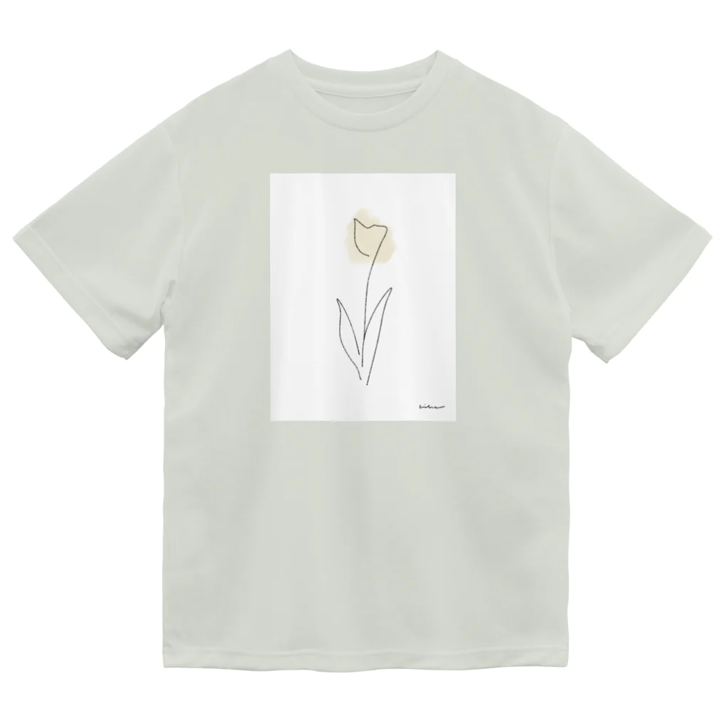 rilybiiのline drawing , yellow orange , tulip . Dry T-Shirt