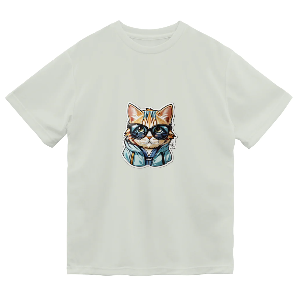 R-KAMIのサングラス猫2 Dry T-Shirt
