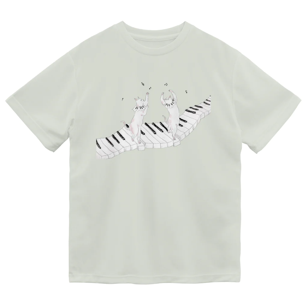 トコロコムギのピアノ教室にゃんこ Dry T-Shirt