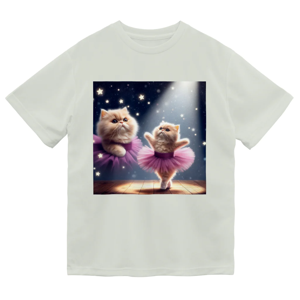 とてもすてきマートの猫バ(パープル) Dry T-Shirt