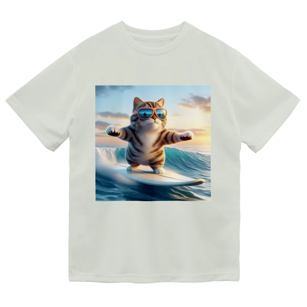 Creation CATの波乗りCAT ドライTシャツ