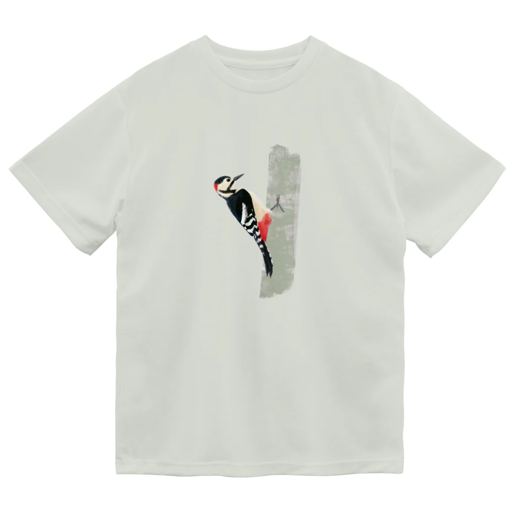 piro piro piccoloのアカゲラ Dry T-Shirt