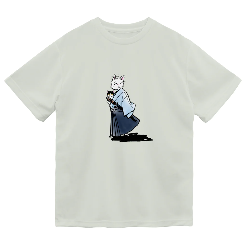 城下町にゃんこの会の猫侍(カラー) Dry T-Shirt