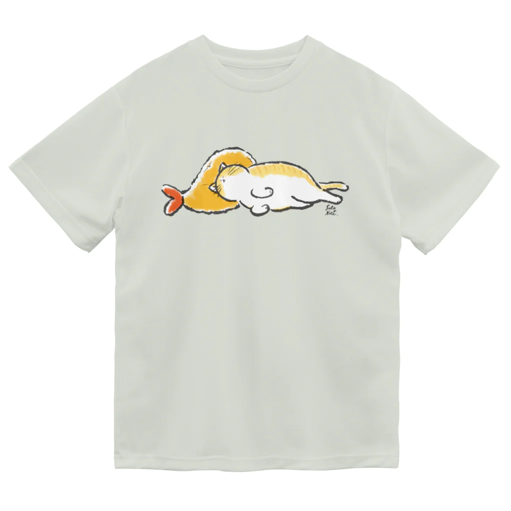 サトウノリコ*のピスピスゆーて寝るネコ【茶白】 ドライTシャツ