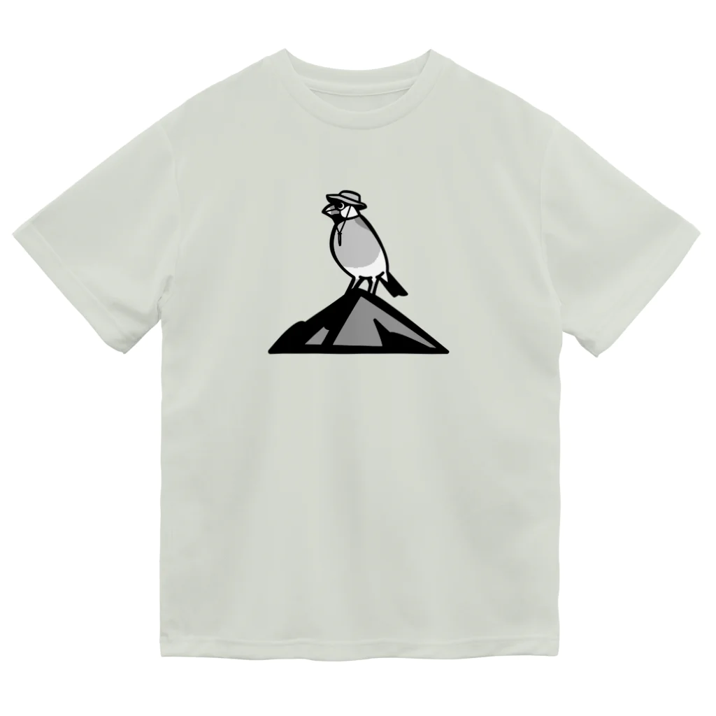 たかはらの登山する文鳥 ドライTシャツ