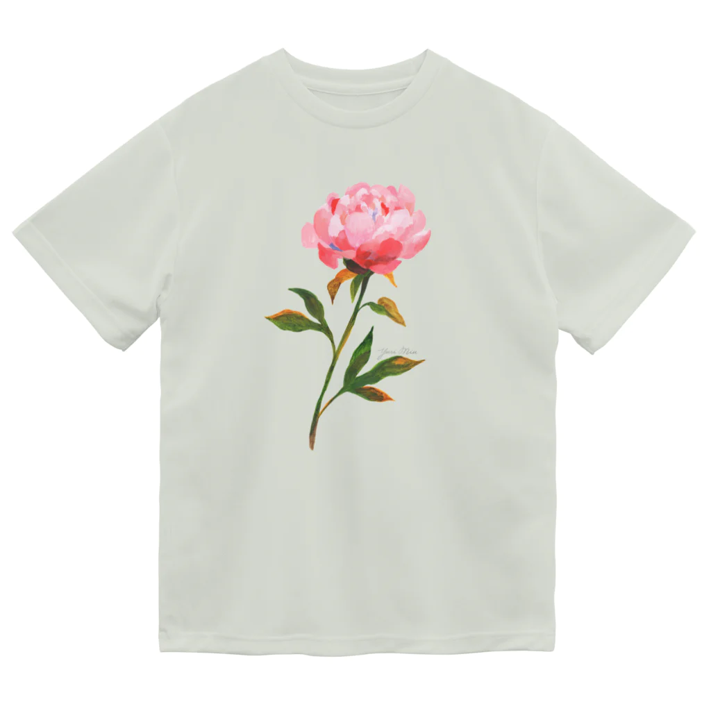 YURI MIUの芍薬 ＊ Pink Peony 01 ドライTシャツ